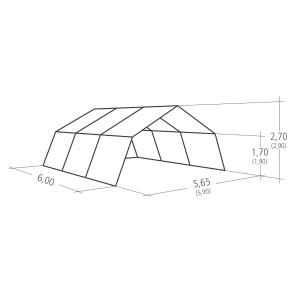 Carpa Emergencia SAS PVC 34m² 
